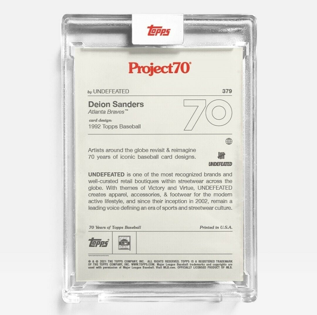 Topps Project 70 Card #379 - 1992 Deion Sanders by UNDEFEATED