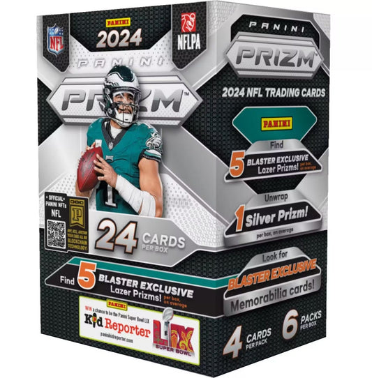 2024 Panini Prizm Football 6-Pack Blaster Box (Laser Prizms)