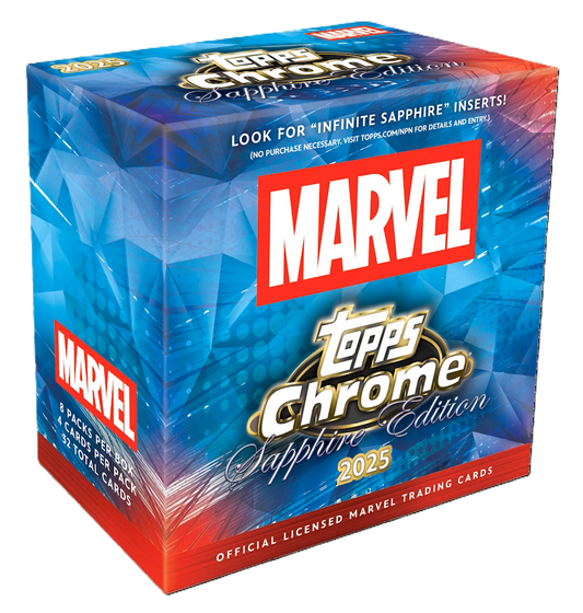 2025 Topps Marvel Chrome Sapphire Edition Box
