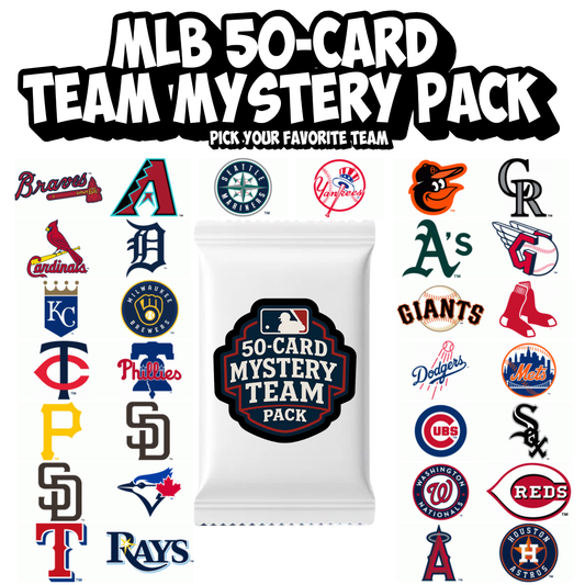 MLB 50-Card Mystery Baseball Card Team Lot/Pack – Choose Your Favorite Team!!!