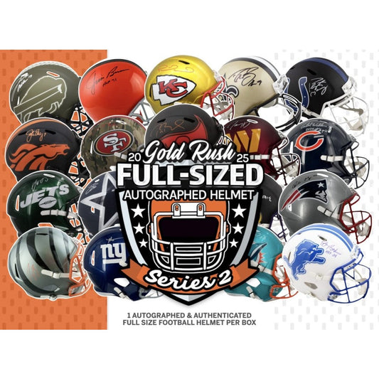 2025 Gold Rush Autographed Full-Size Football Helmet Series 3 Box